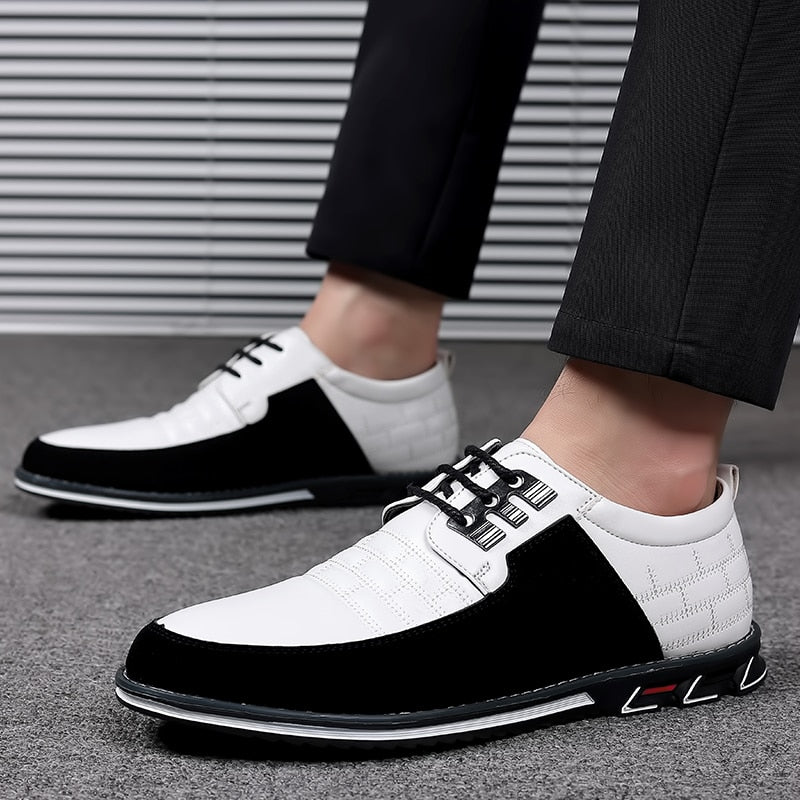 Trending Leather Shoes for Men Business Casual Dress Shoe Lace Up Formal Party Men Shoes Comfortalbe All-match Wedding Oxfords