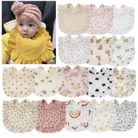 Cotton Gause Baby Bibs Solid Color Infant Bib Newborn Burp Cloths Bandana Scarf for Kids Newborn Boy Girls Feeding Saliva Towel