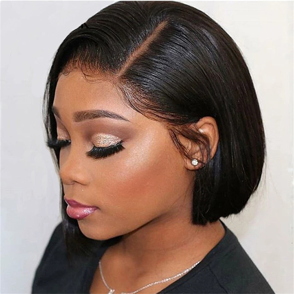 Bone Straight Bob Wig Lace Front Human Hair Wigs For Women Short Bob