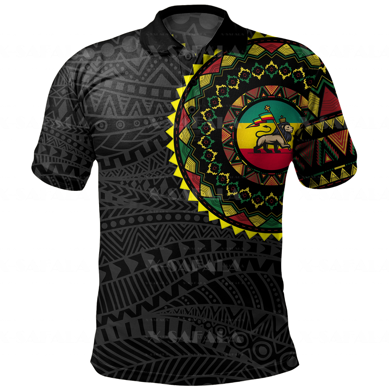 Lion Of African Ethiopian Nation Reggae 3D Print Polo Shirt Men Collar Short Sleeve StreetWear Casual Tops New Summer Clothing