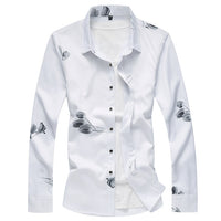 2021 Autumn New Men's Printed Shirt Fashion Casual