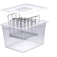 Stainless Steel Sous Vide Rack and 11L Sous Vide Cooker Containers Detachable Dividers Separator for Immersion Circulators