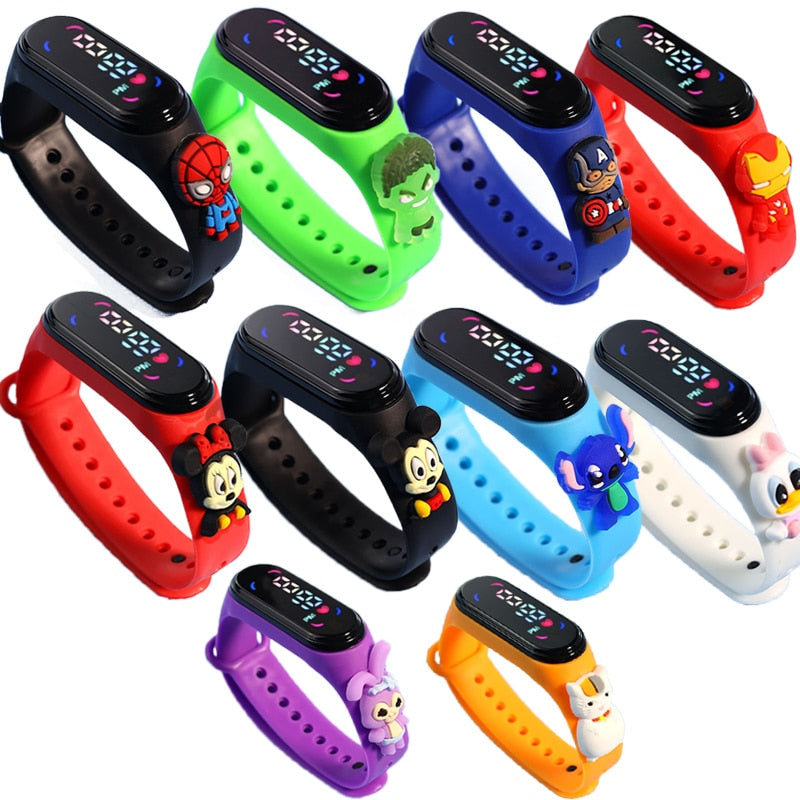 Relojes de moda para niños y mujeres, pulsera electrónica, reloj deportivo táctil LED, muñeca de Spiderman, reloj impermeable