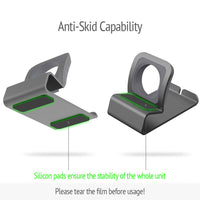 Exquisite Aluminum Silicon Bracket Charger Dock Station Charging Holder for Apple Watch Stand Serie SE/8/7/6/5/4/3/2/1