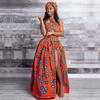 Sexy African Dresses for Women Print Clothing Formal Dresses Party Wear Sexy Ladies Clothes