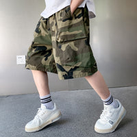 New Summer Shorts for Kid Boys Camouflage Beach Shorts Children Casual Print Cotton Pants For Age 4 5 6 7 8 9 10 11 12 13 Years