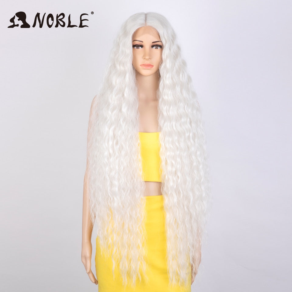 Noble Synthetic Lace Front Wig 42 Inch Long Curly Wigs For Women Lace Front Wig Blonde Full Lace Wig Blonde Lace Wig Cosplay