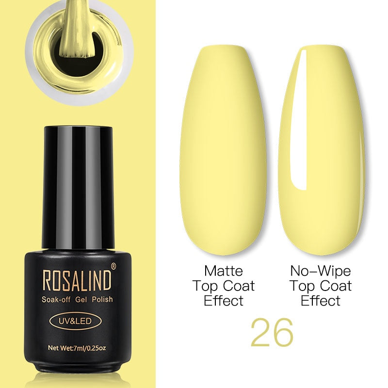 ROSALIND Gel Nail Polish Lamp All For Nails Art Manicure With Matt Base Top Coat Semi Permanant Gellak Nail Gel Polish Varnishes