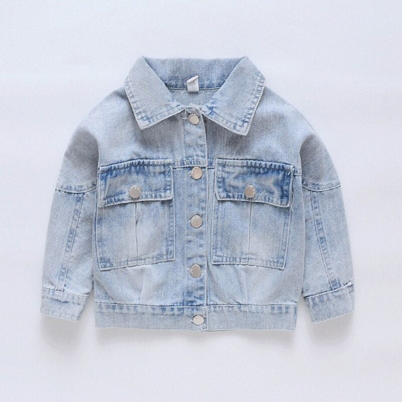 Spring Autumn Kids Denim Jackets for Girls Baby New Flower Embroidery Coats Fashion Children Outwear Ripped Jeans Jackets