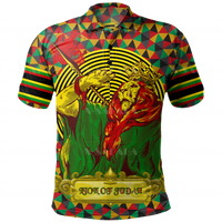 Lion Of African Ethiopian Nation Reggae 3D Print Polo Shirt Mens Collar Short Sleeves StreetWear Casual Tops New Summer Clothing