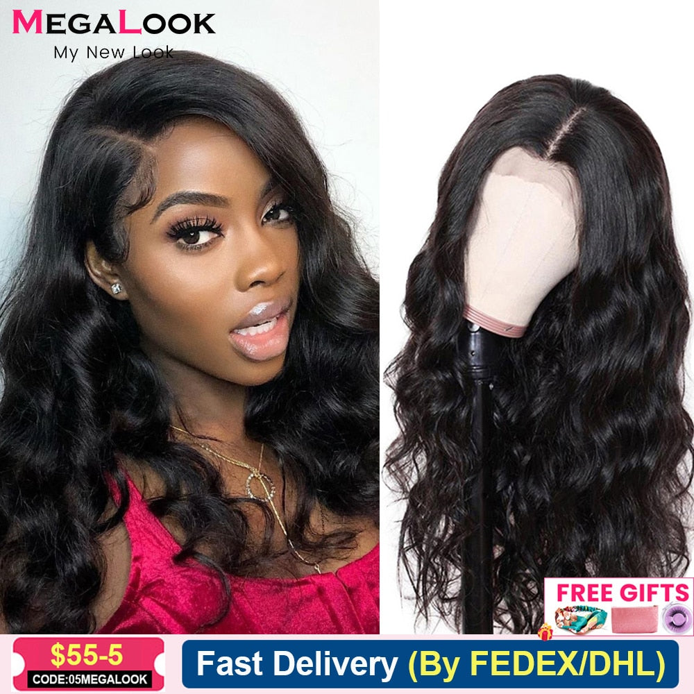 30 Inch Lace Front Wig T Part Transparent Lace Frontal Wigs For Women Remy Brazilian Body Wave Human Hair Wigs 4x4 Closure Wig