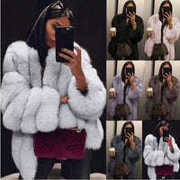 Women Coat Mink Coats Winter Top Fashion Fur Coat Elegant Thick Warm Outerwear Fake Fur Jacket Chaquetas Mujer 2021 L3