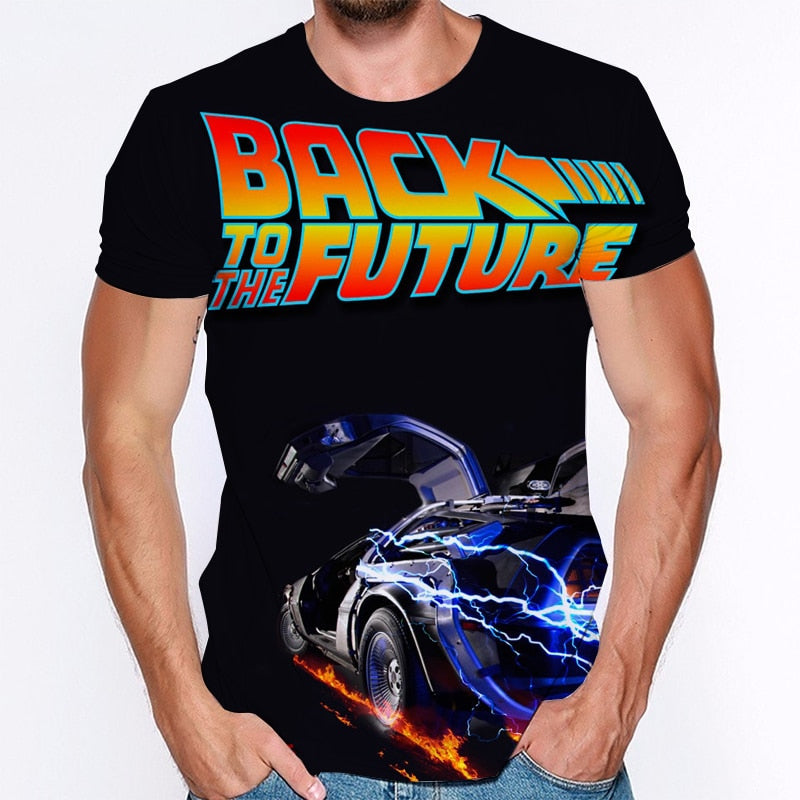 Back To The Future Tshirt Luminous T Shirt camiseta Summer Short Sleeve T Shirts back to future