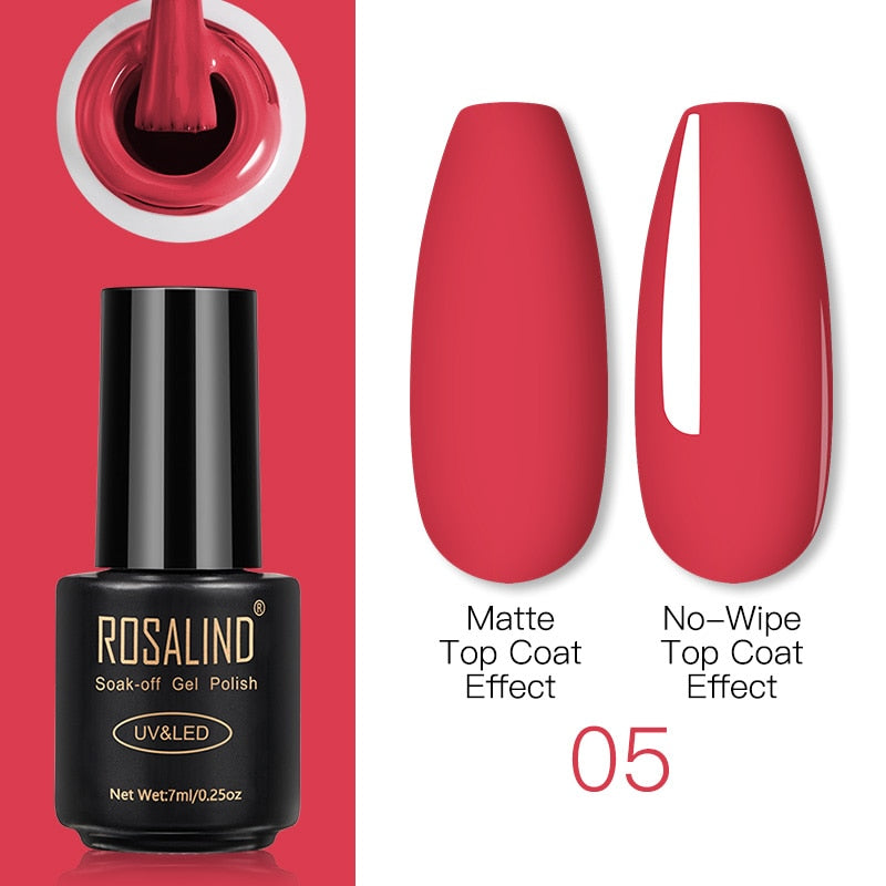 ROSALIND Gel Nail Polish Lamp All For Nails Art Manicure With Matt Base Top Coat Semi Permanant Gellak Nail Gel Polish Varnishes