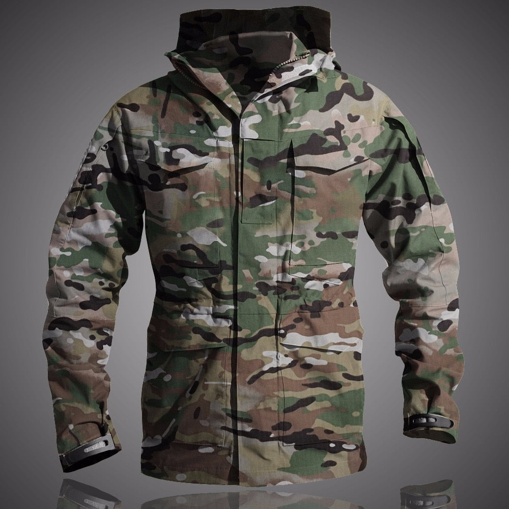 Upgrade M65 Tactical Jacket Men US Army Waterproof Windbreaker Multi-Pocket Camouflage Military Outdoor Camping Hunting Coat