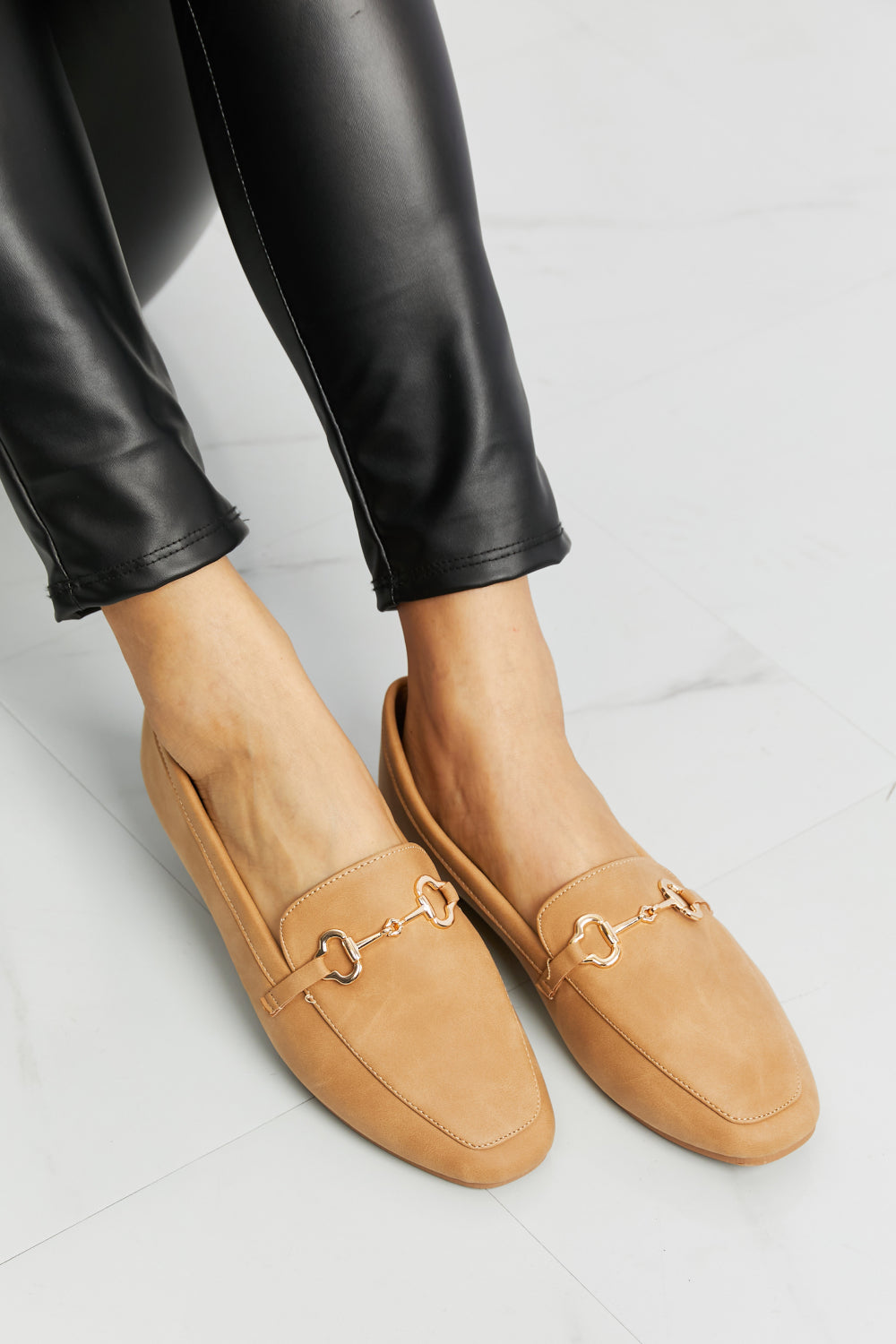 WILD DIVA Faux Leather Flats