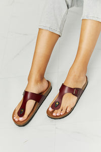 MMShoes Drift Away T-Strap Flip-Flop in Brown