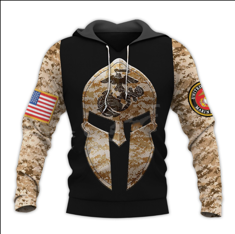 Fashion 3D Digital Printing Men's Long Sleeve Hoodie