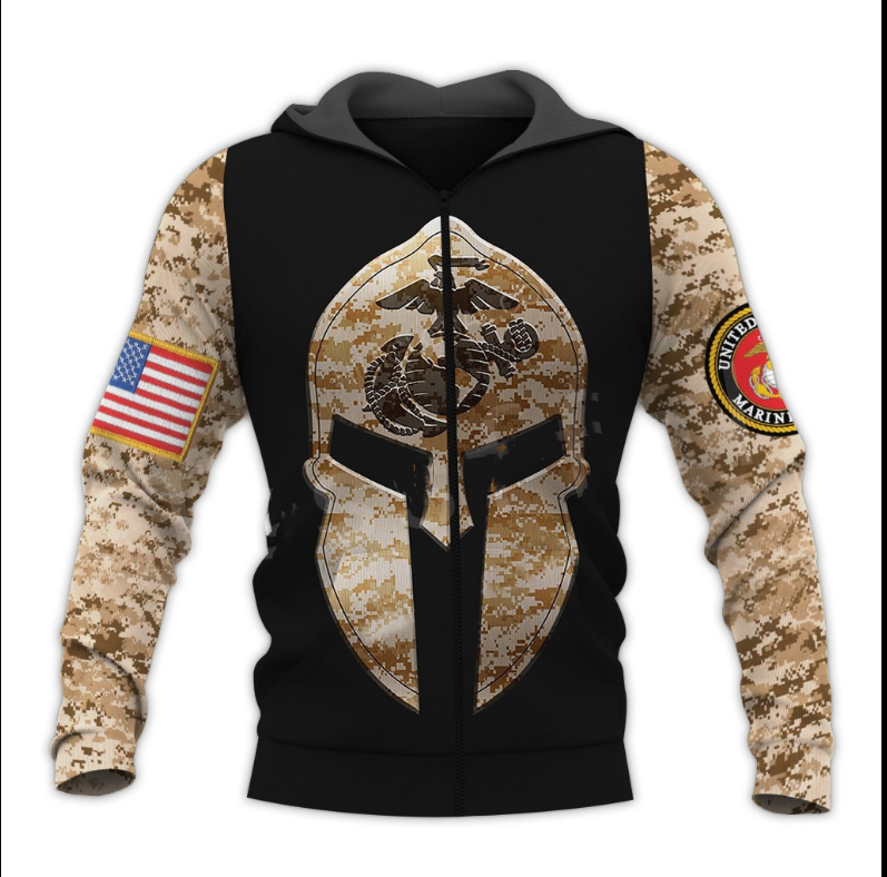 Fashion 3D Digital Printing Men's Long Sleeve Hoodie