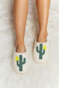 Melody Cactus Plush Slide Slippers