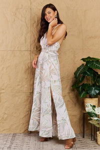 OneTheLand Check Me Out Grow Open Cross Back Maxi Dress