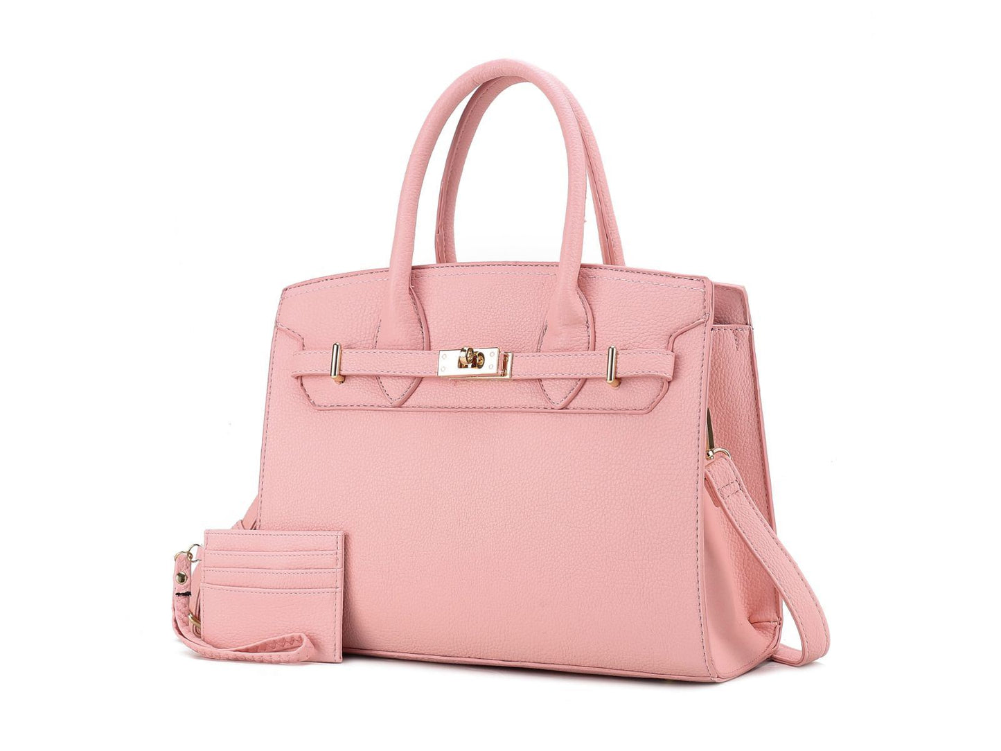 MKF Collection Calla Vegan Leather Women's Satchel Bag with Credit card holder– 2 pieces by Mia k