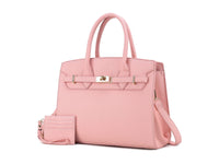 MKF Collection Calla Vegan Leather Women's Satchel Bag with Credit card holder– 2 pieces by Mia k