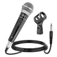 5 CORE Premium Handheld Microphone Unidirectional Vocal Dynamic Cardioid Mic W Detachable 10ft XLR Cable, Mic Clip, Mesh Grille & ON/Off Switch Suited for Speakers, Amp, Mixers, Karaoke Singing- PM100