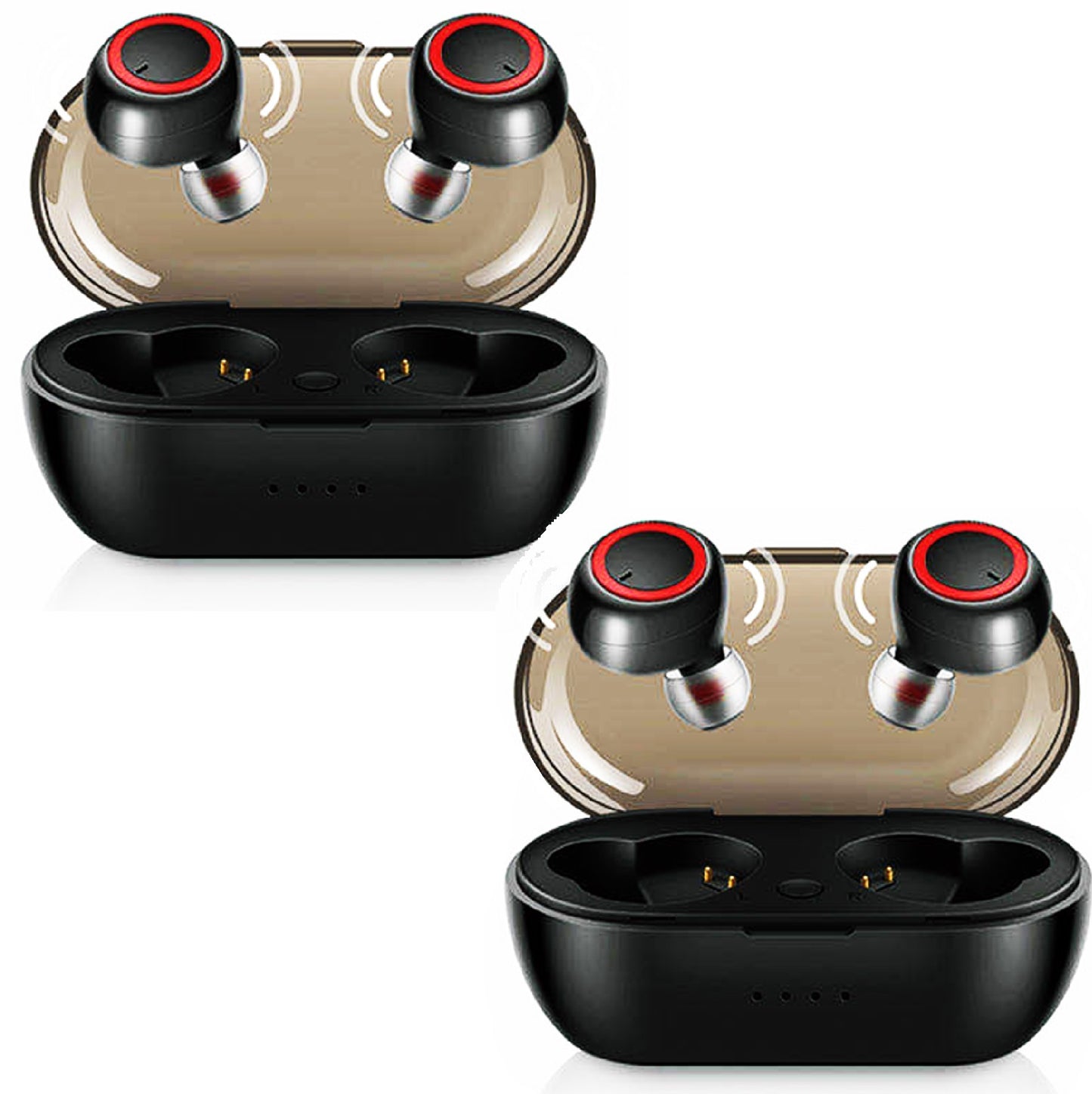 5 CORE Wireless Earbuds, Bluetooth 5.0 Noise Cancelling Headphones w/Charging Case- 132Hrs Play Time, Built-in Microphone IPX8 Waterproof for Sports Workout Laptop TV Computer Phone