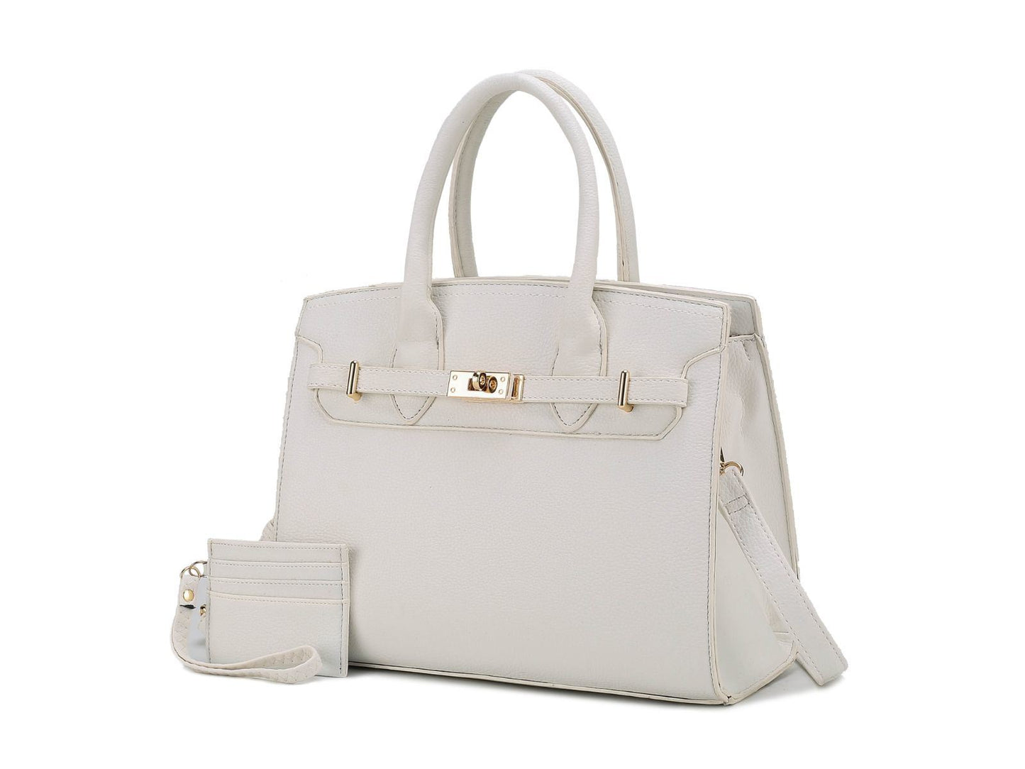 MKF Collection Calla Vegan Leather Women's Satchel Bag with Credit card holder– 2 pieces by Mia k