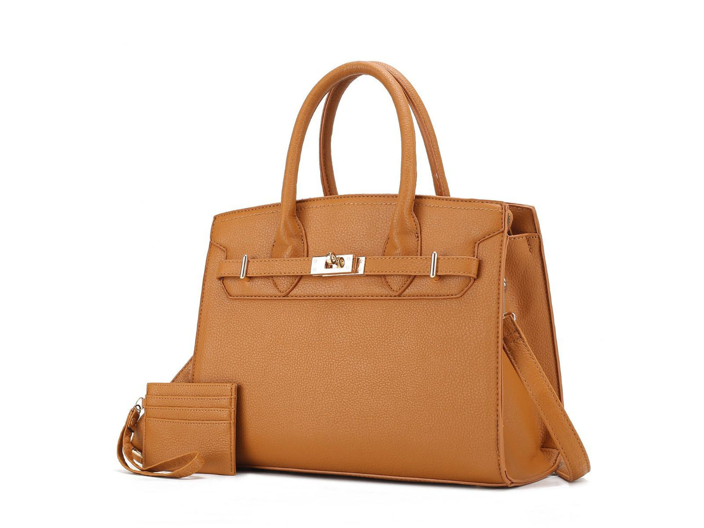 MKF Collection Calla Vegan Leather Women's Satchel Bag with Credit card holder– 2 pieces by Mia k
