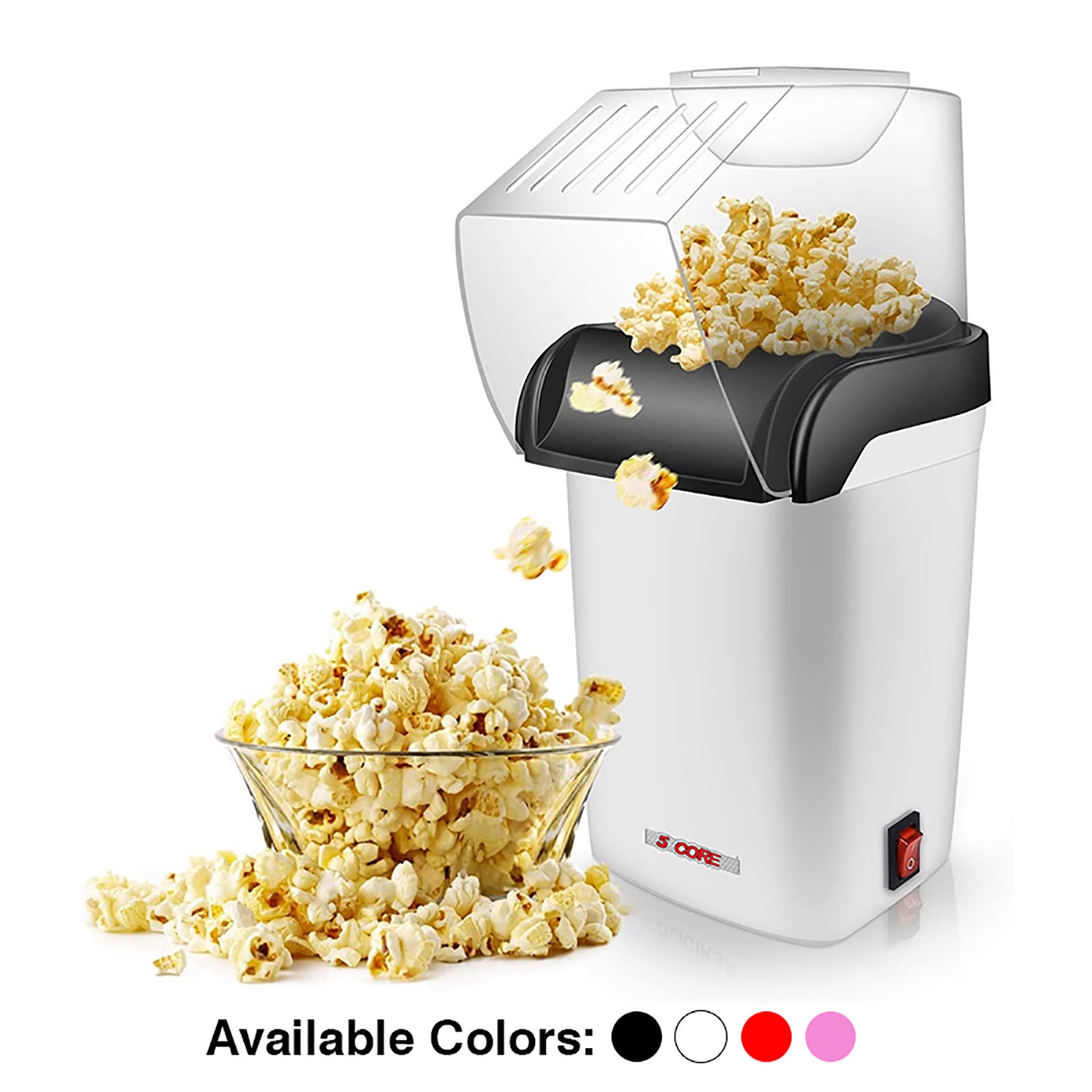 Popcorn Machine Hot Air Electric Popper Kernel Corn Maker Bpa Free No Oil 5 Core POP