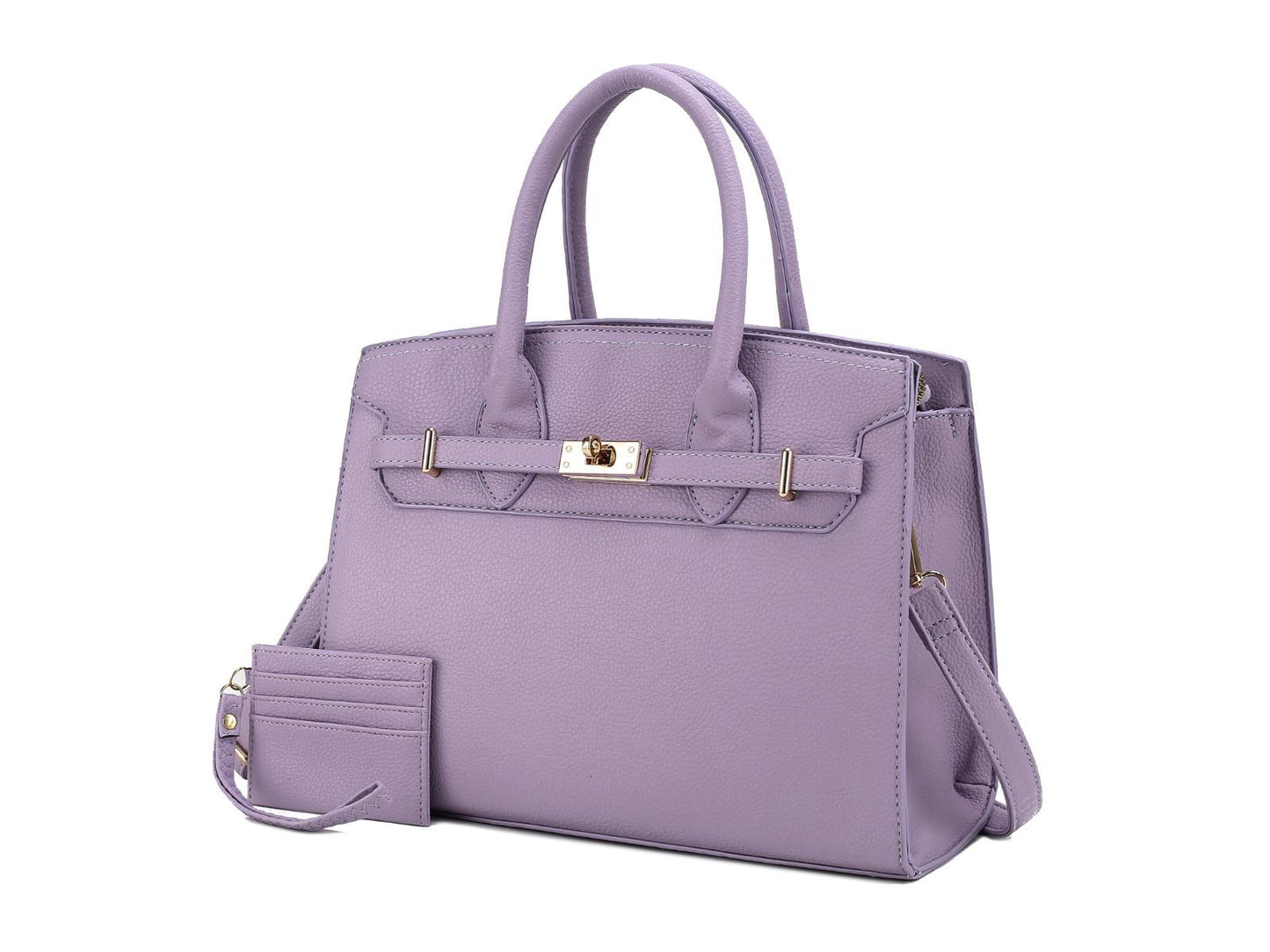 MKF Collection Calla Vegan Leather Women's Satchel Bag with Credit card holder– 2 pieces by Mia k