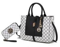 MKF Collection Yuliana Circular Print Satchel Bag with Wallet by Mia K