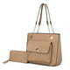 MKF Collection Jenna Shoulder Handbag by Mia k and Wallet- 2 pieces