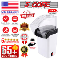 Popcorn Machine Hot Air Electric Popper Kernel Corn Maker Bpa Free No Oil 5 Core POP