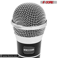 5 CORE Premium Handheld Microphone Unidirectional Vocal Dynamic Cardioid Mic W Detachable 10ft XLR Cable, Mic Clip, Mesh Grille & ON/Off Switch Suited for Speakers, Amp, Mixers, Karaoke Singing- PM100