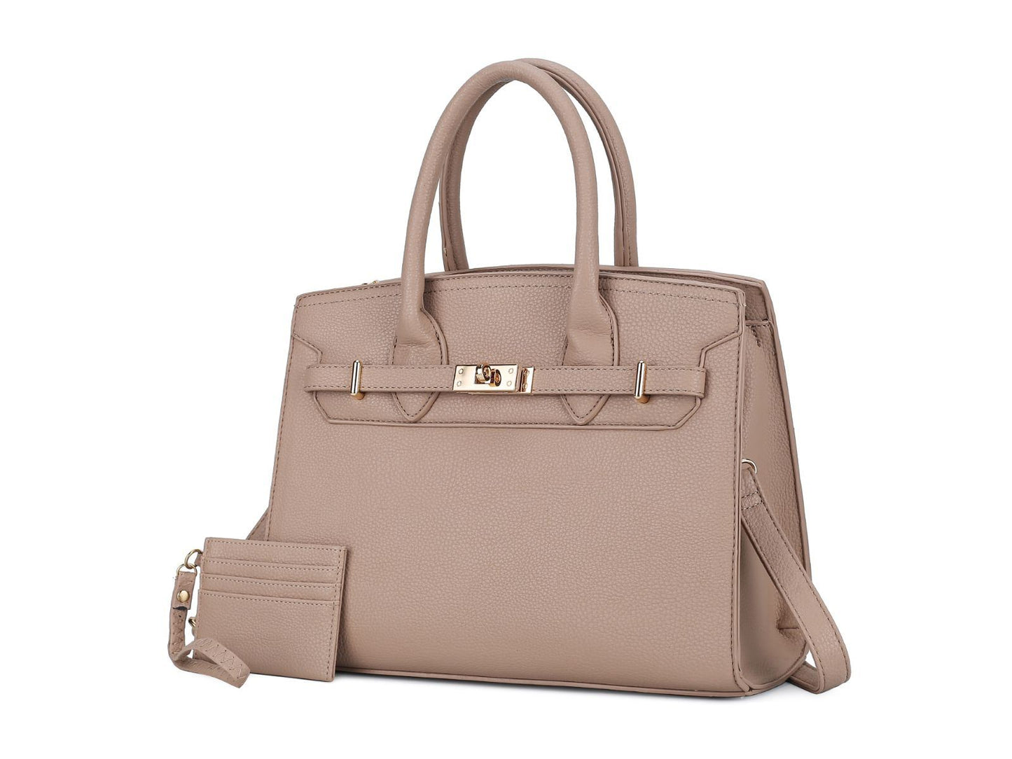 MKF Collection Calla Vegan Leather Women's Satchel Bag with Credit card holder– 2 pieces by Mia k