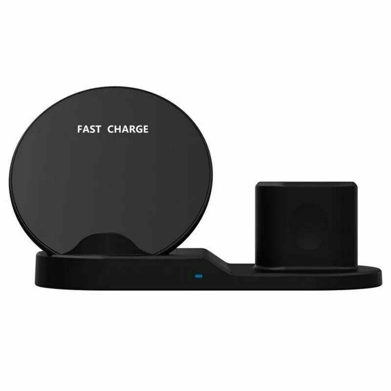 5 Core Wireless Charger, 3 in 1 Qi Wireless Charging Station 10W / 15W, Fast Wireless Charging Pad, Travel Charger for Multiple Devices for Qi Phones, Android, Galaxy S- Series, Watch, Earbuds - WCR 3